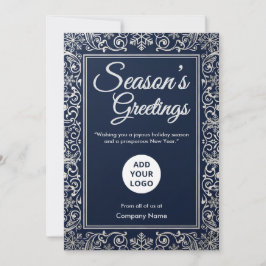 Cartão De Festividades Floco de Neve à Meia-Noite Corporativo