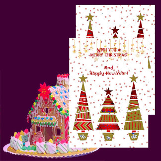 Cartão De Festividades Floco de neve de decoração Dourado de Neve de Nata