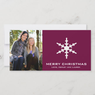 Cartão De Festividades Floco de neve do solteiro com cores personalizávei