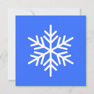 Cartão De Festividades Floco de Neve Nórdico Festivo Divertido em Azul Al