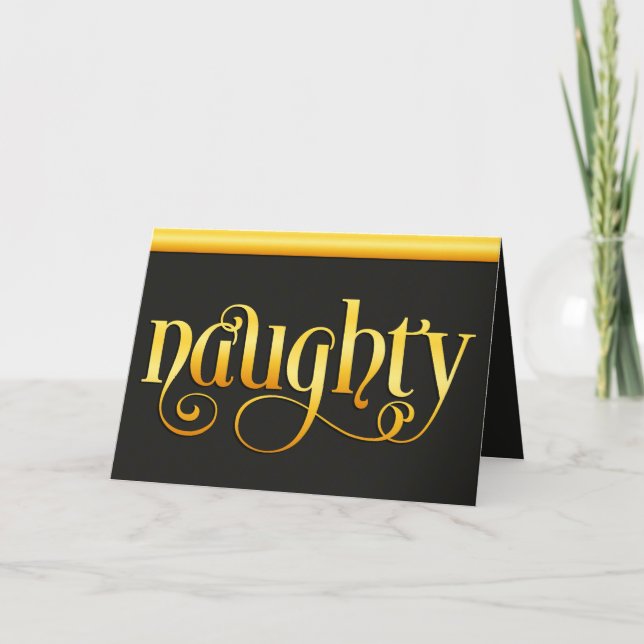 Cartão De Festividades Floco de neve ouro travesso (Frente)