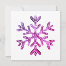 Floco de Neve Rosa Roxo Moderno Natal Elegante