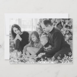 Cartão De Festividades Floco de neveFeliz de fotos personalizada e Natal