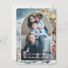 Cartão De Festividades Flocos de neve com Abstrato personalizados Flocos