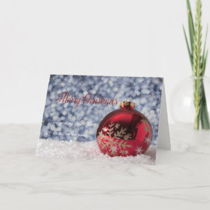 Cartão De Festividades Flocos de neve, Cumprimentos da Companhia Bola de