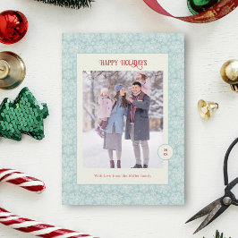 Cartão De Festividades Flocos de Neve de Inverno Elegantes Felidas Festas