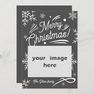 Cartão De Festividades flocos de neve de natal alegres no inverno