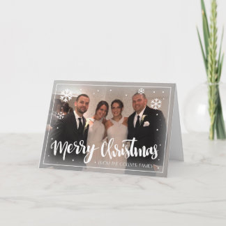 Cartão De Festividades Flocos de neve do Feliz Natal