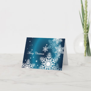 Cartão De Festividades Flocos de neve do Natal
