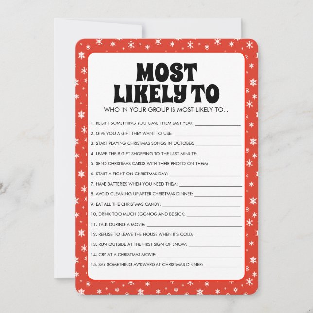 Cartão De Festividades Flocos de neve no Natal Vermelho mais propensos a  (Frente)