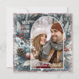Cartão De Festividades Flocos de neve personalizados e exaustão de férias