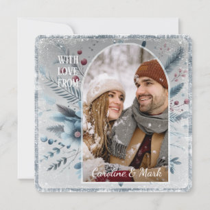 Cartão De Festividades Flocos de neve personalizados e exaustão de férias