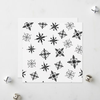 Cartão De Festividades Flocos de Neve Simples Natal