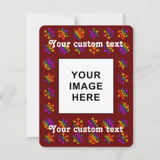 Cartão De Festividades Flocos de Neve Trippy