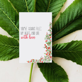 Cartão De Festividades Flor de aguarela vermelha dia das mães