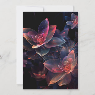 Cartão De Festividades Flor de Lótus Cósmico Celestial em Flor