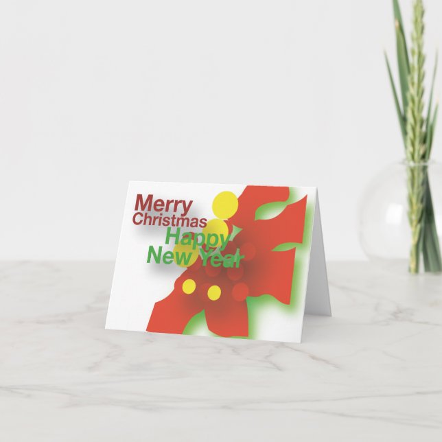 Cartão De Festividades flor de natal (Frente)