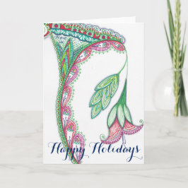 Cartão De Festividades Flor do Natal