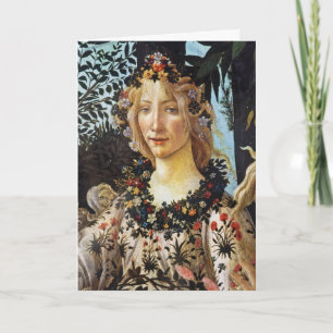 Cartão De Festividades Flora Botticelli Deusa da Primavera Arte Floral