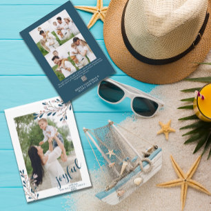 Cartão De Festividades Floral de Inverno Alegre   Foto 