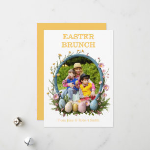 Cartão De Festividades Floral de páscoa personalizado