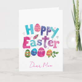 Cartão De Festividades Floral Happy Easter Mom Holiday Card