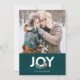 Cartão De Festividades Floral Joy Holiday Photo Card (Frente)