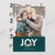 Cartão De Festividades Floral Joy Holiday Photo Card (Frente/Verso)