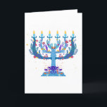 Cartão De Festividades floral menorah hanukkah<br><div class="desc">"floral menorah hanukkah", "floral menorah", "floral menorah", "roxo hanukkah", "rosa hanukkah", "hanukkah menorah", "feliz hanukkah", "canukah", "floral hanukkah", Hanukkah</div>