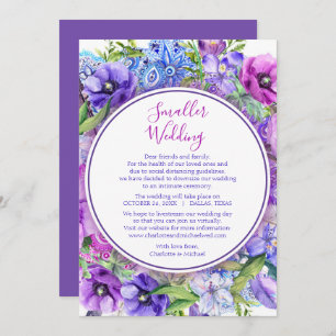 Cartão De Festividades Floral Purple Menor Mudança de Plano