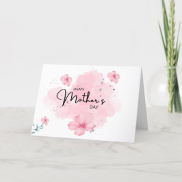 Cartão De Festividades Floral Rosa Dia das Mães