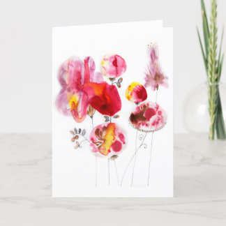 Cartão De Festividades flores da felicidade