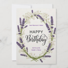 Cartão De Festividades Flores da selva digital personalizáveis de anivers