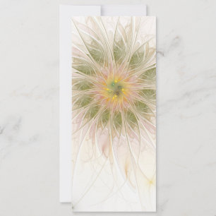 Cartão De Festividades Flores de fantasia fractal suaves e tenra