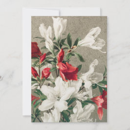 Cartão De Festividades Flores de Flor de Maçã Vermelha e Branca de Natal