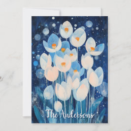 Cartão De Festividades Flores de Inverno