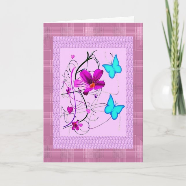 Cartão De Festividades Flores de mola - Placa de Páscoa (Frente)