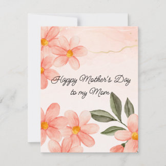 Cartão De Festividades Flores Maravilhosas Dia das Mães