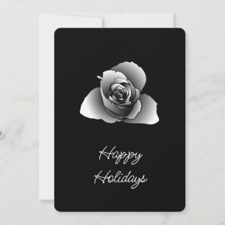 Cartão De Festividades Flores Tons Arte Branco Refinado