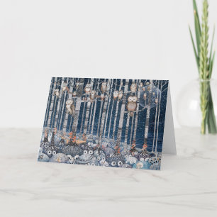 Cartão De Festividades Floresta de Coruja