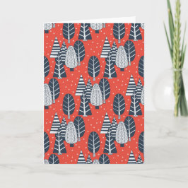 Cartão De Festividades Floresta de inverno