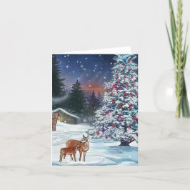 Cartão De Festividades Floresta de Rena