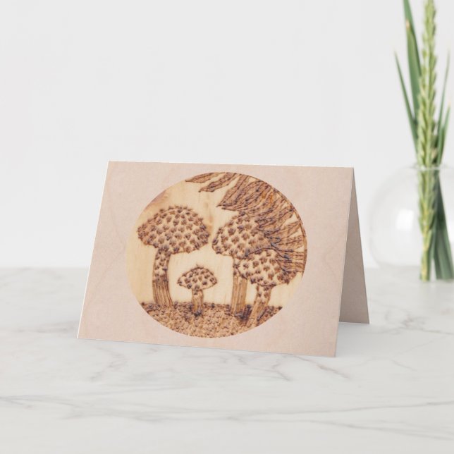 Cartão De Festividades Floresta rústica de Mabon do equinócio do outono (Frente)