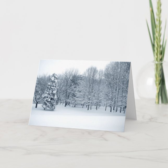 Cartão De Festividades Floresta Silenciosa (Frente)