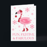 Cartão De Festividades Florida Flamingo Tropical Beach Christmas Holiday<br><div class="desc">© Cindy Bendel Coastal Beach Style All Rights Reserved.</div>