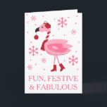 Cartão De Festividades Florida Flamingo Tropical Beach Christmas Holiday<br><div class="desc">© Cindy Bendel Coastal Beach Style All Rights Reserved.</div>