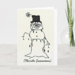 Cartão De Festividades Florida Snowman<br><div class="desc">Melting Florida Snowman</div>