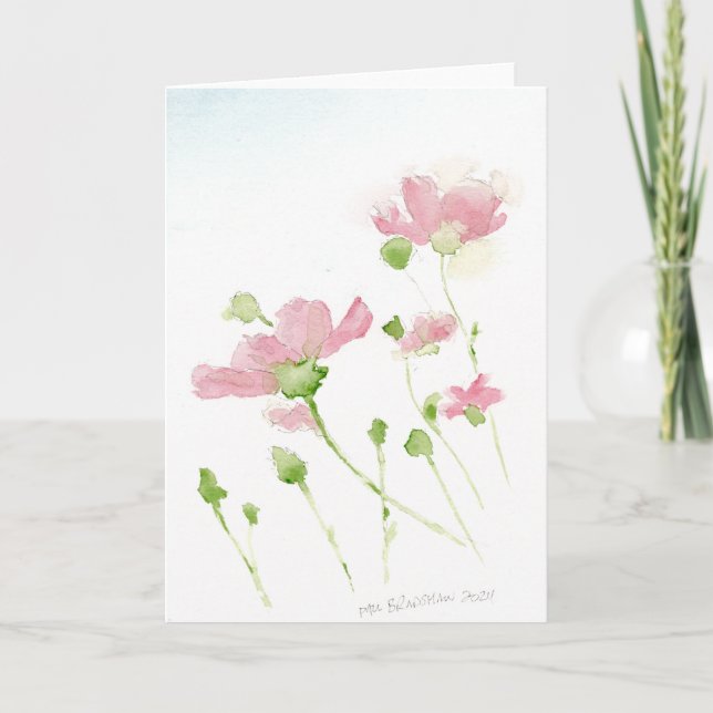 Cartão De Festividades Flowers (Frente)