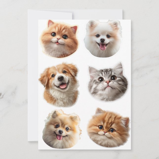 Cartão De Festividades Fluffing Around (Frente)