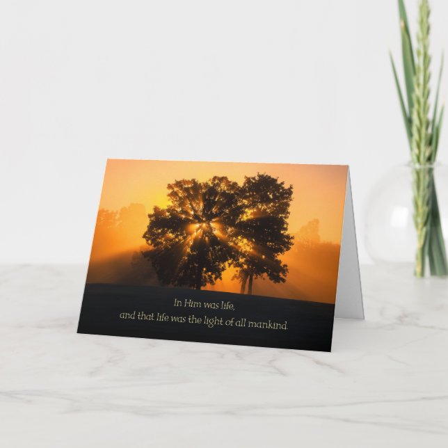 Cartão De Festividades Fluindo a luz de Natal (Frente)